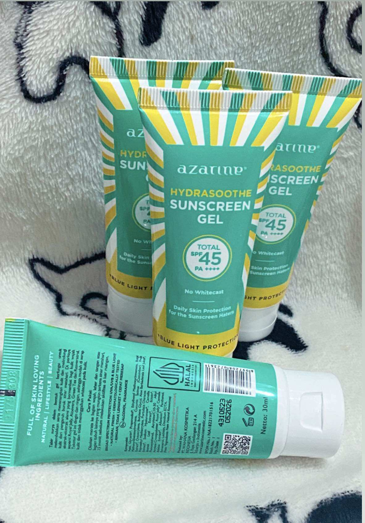 Azarine Hydrasoothe Sunscreen Gel SPF45 / 30ml | Lazada Indonesia