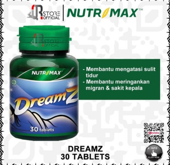 Nutrimax Dreamz Isi 30 Tablet Vitamin Untuk Tidur Lazada Indonesia