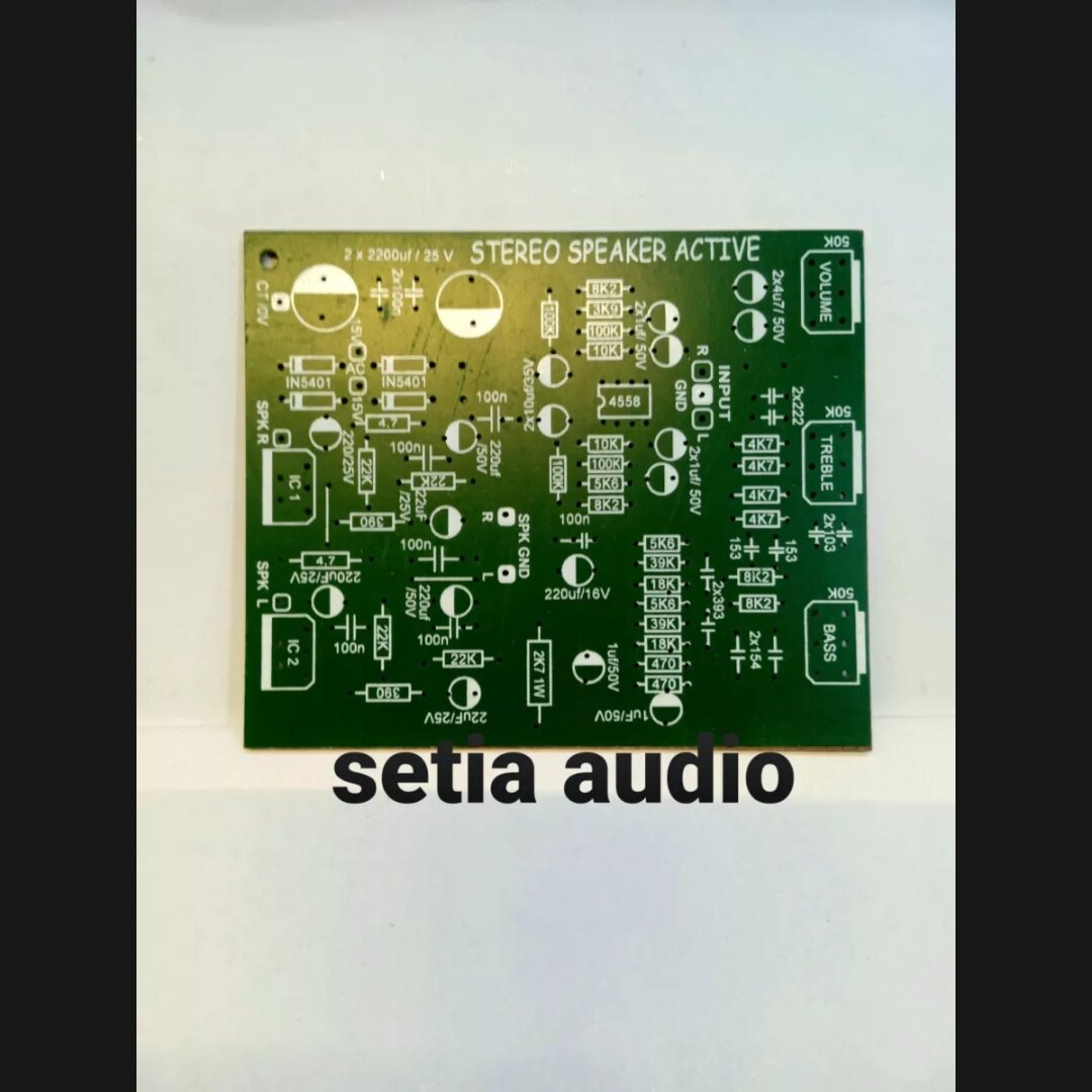 pcb power amplifier stereo aktif speaker tda 2030 2050 | Lazada Indonesia