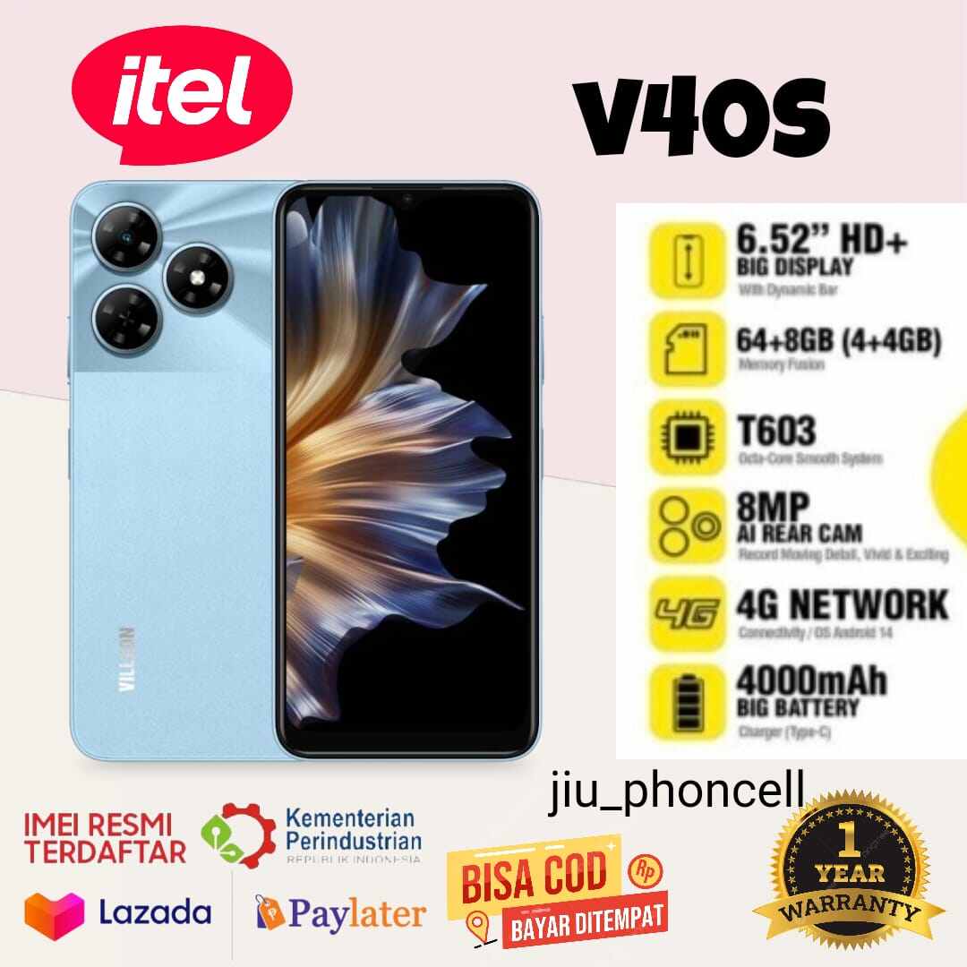 Villaon V40S 8+64 Gb Unisig T603 Official Warranty 1 Year Harga 985,000 rupiah*Gratis Ongkir