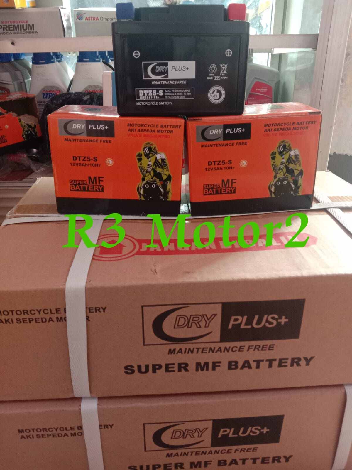 AKI Kering Motor GTZ5S MF ACCU DRY PLUS+ Dryplus Dtz5s 5 Ampere untuk