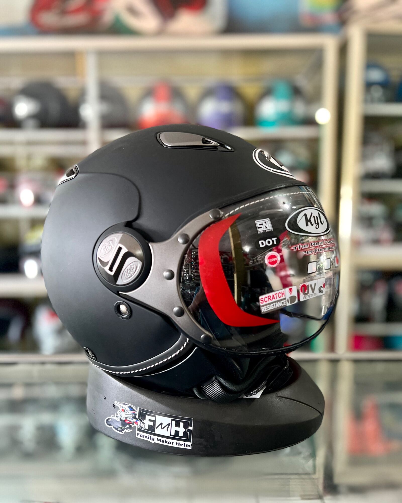 HELM KYT ELSICO SOLID BLACK DOF HELM RETRO CLASIC ORIGINAL KYT Lazada