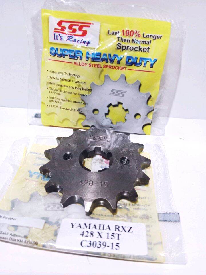 Gear gir depan yamaha RXZ uk 428-13T;14T;15T;16T SSS byson vixion, rxk, rxs, jupiter z, jupiter mx, alfa, vega , f1zr, vega r new, r 15, Harga 65,000 rupiah*Gratis Ongkir