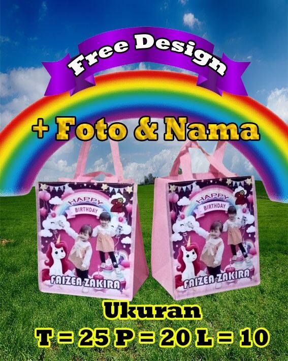 Custom Birthday Bags with Names & Photos – 25 Pcs Children's Birthday Goodie Bags – Cheap Souvenirs