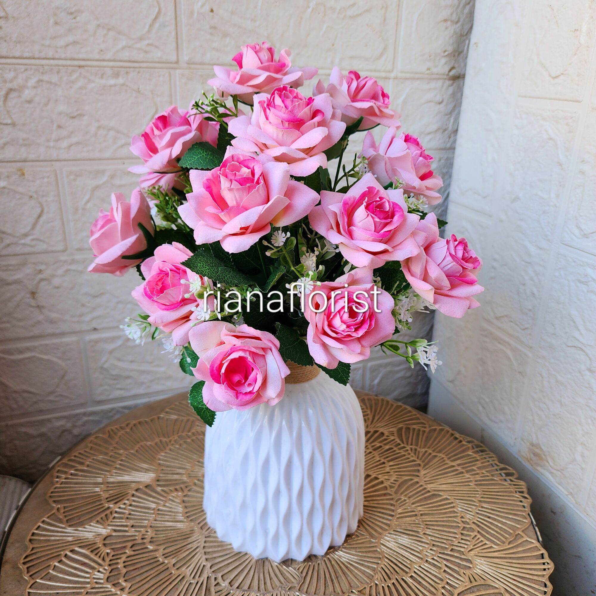 Rose bludru vas mutiara shabby chic