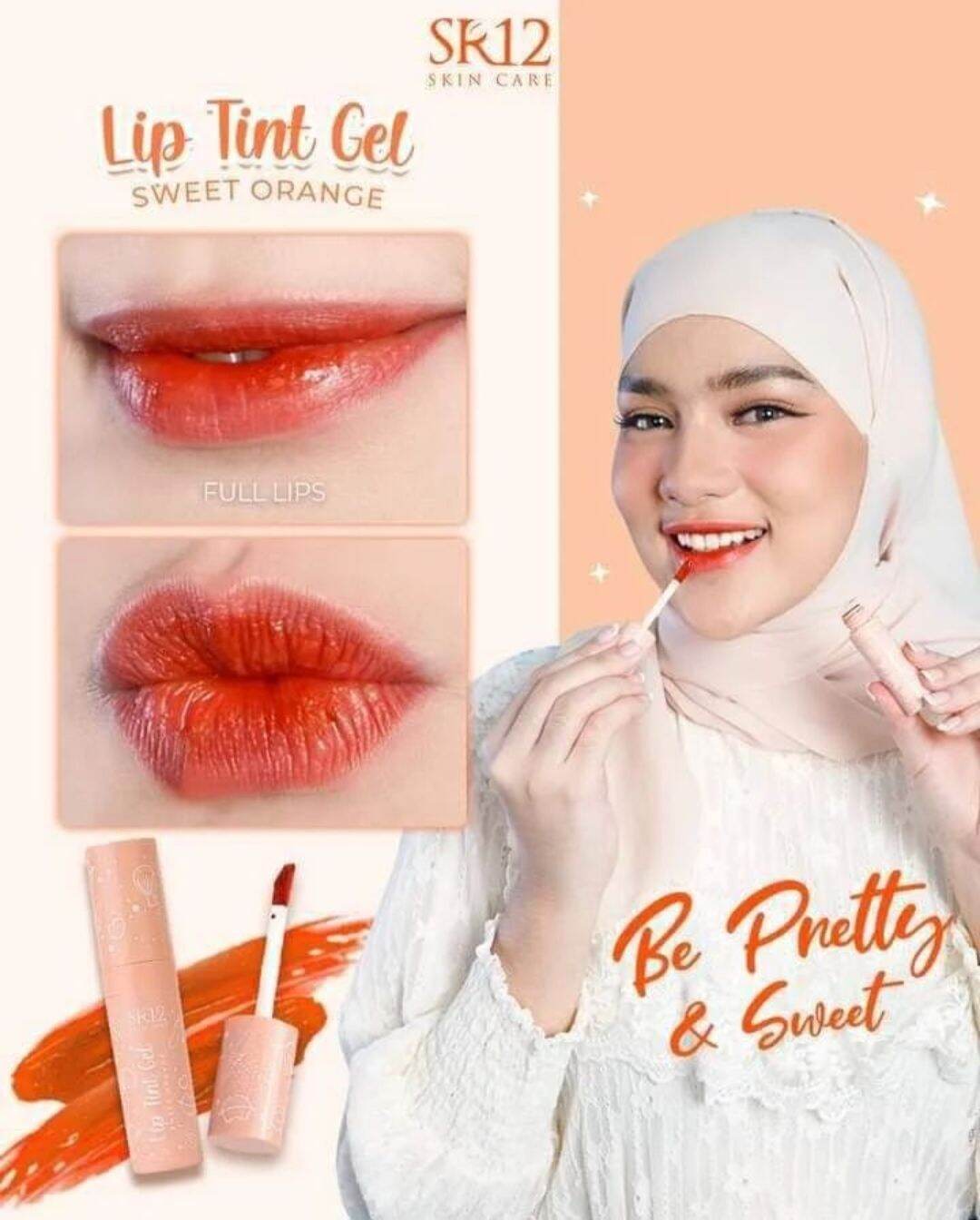 LIP TINT GEL SWEET ORANGE SR12 / LIP TINT AWET TAHAN LAMA / CHEEK