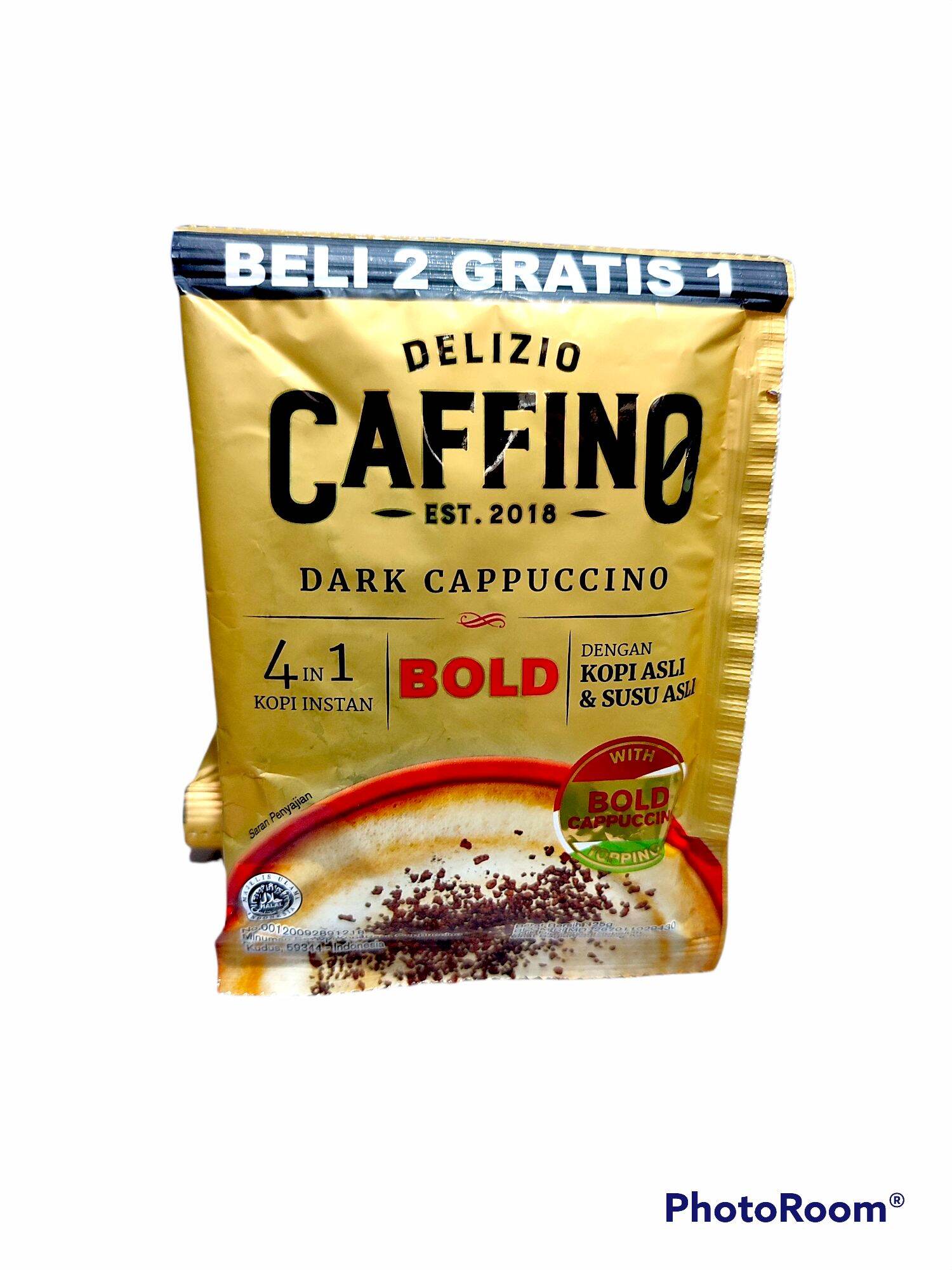 Delizio Caffino Bold Dark Cappuccino - Paket 5 Sachet X 28gr | Lazada ...