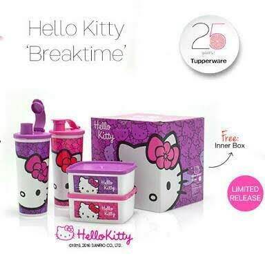 Tupperware Hello Kitty Lunch Set torta / sub & tumbler NEW 2pieces