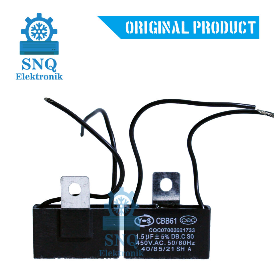 Capasitor kipas angin cosmos 1,5 uf / Kapasitor kabel 1,5 mikro