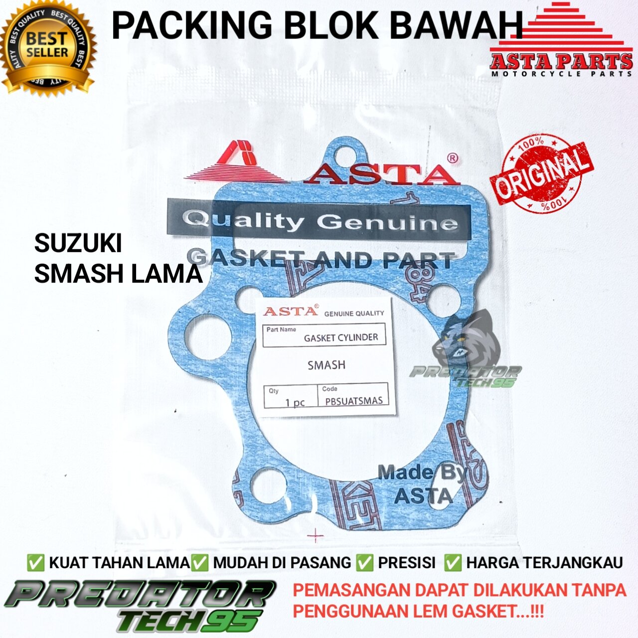 Old Asta Smash Lower Boring Block Gasket Harga 3,750 rupiah*Gratis Ongkir