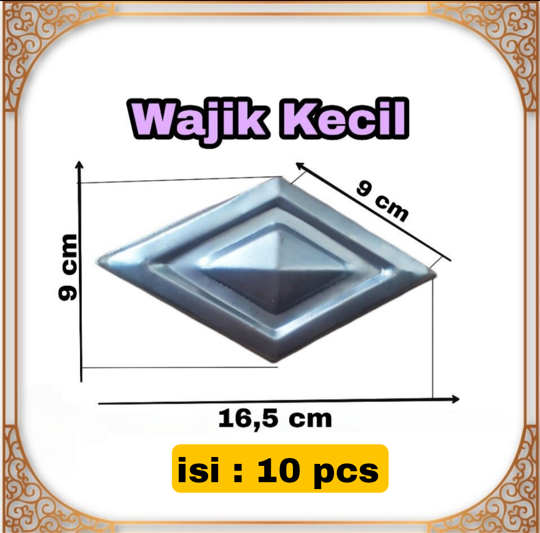 wajik kecil isi 10 pcs ornamen pager pintu plat besi