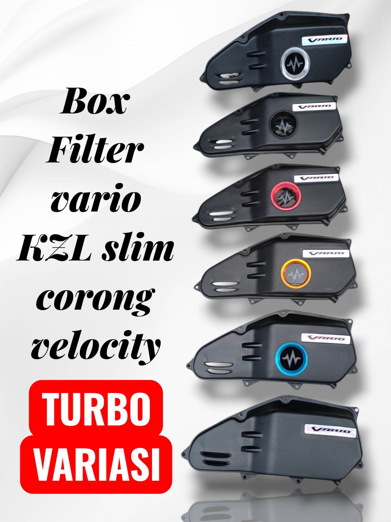 Cheapest Slim Vario KZL 125 150 filter box cover + velocity funnel Harga 14,900 rupiah*Gratis Ongkir