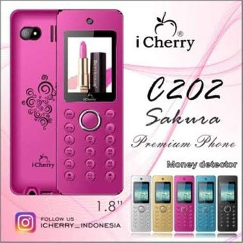 SALE!! HP ICHERRY C202 SAKURA SUPER TIPIS/SLIM PREMIUM PHONE Harga 185,000 rupiah*Gratis Ongkir