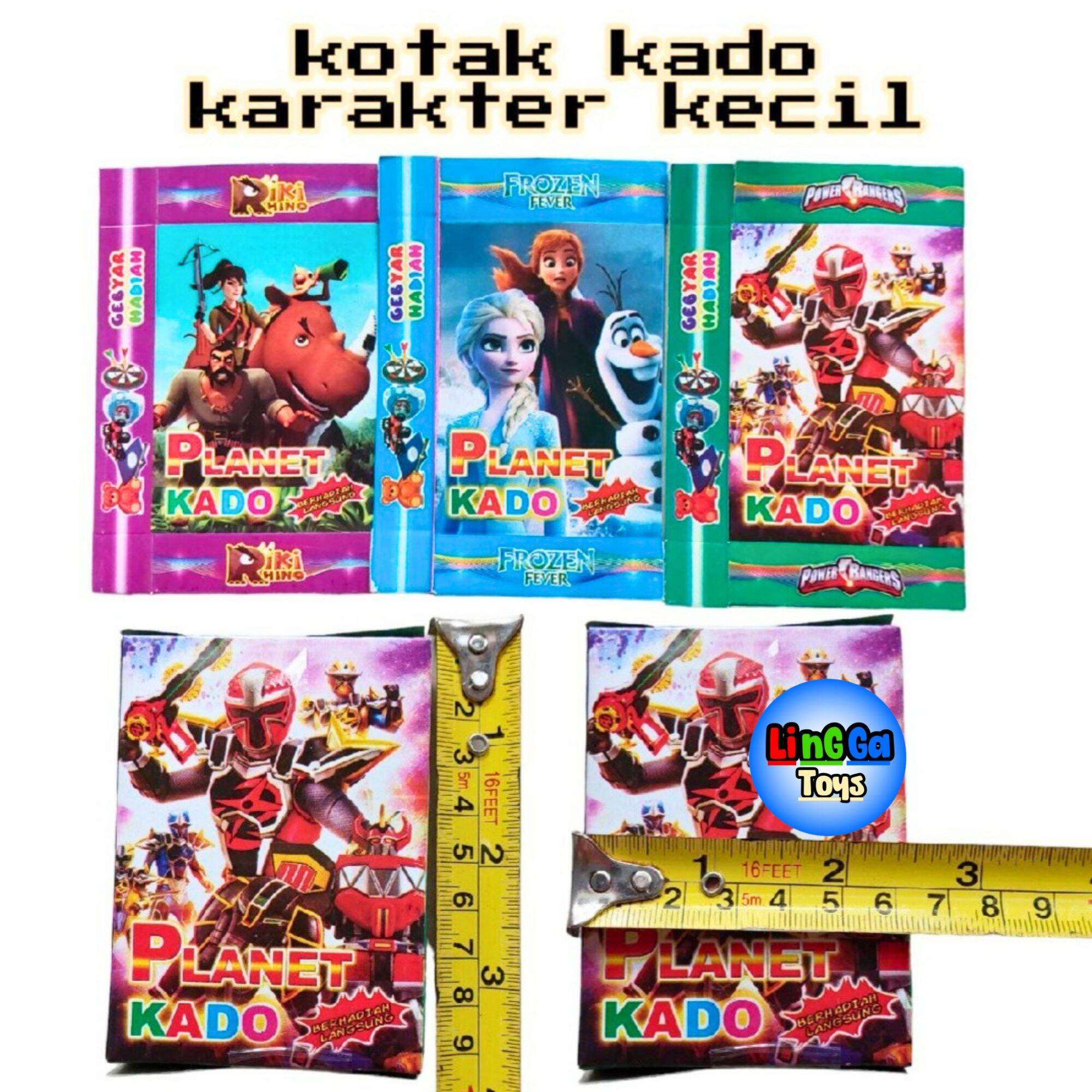 50 pcs kotak kado KECIL motif karakter random ukuran 8x6 / kotak kado KOSONG