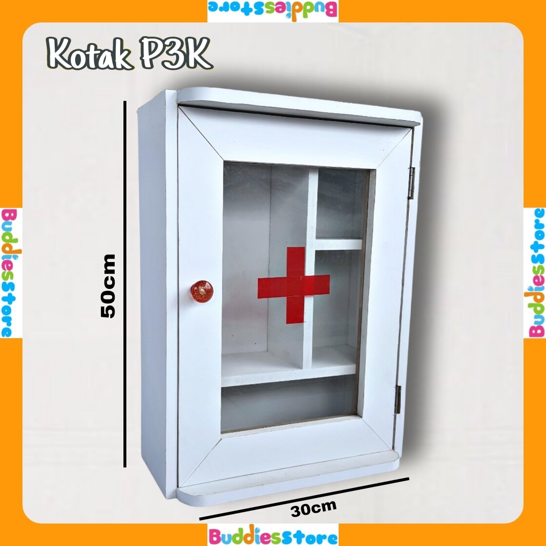 [Cod] Medicine Box First Aid Rack Made of Sturdy Wood Portable Medicine Rack Harga 86,500 rupiah*Gratis Ongkir
