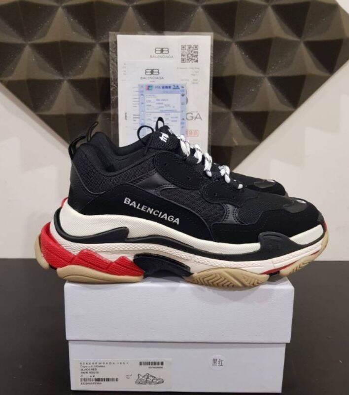 black and red triple s