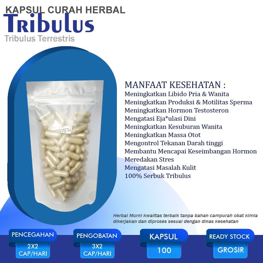 Tribulus Terrestris Kapsul Herbal Testosteron Libido Booster Edi