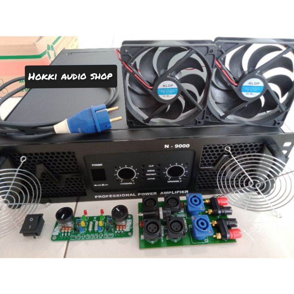 Bok Power Amplifier Tipe N9000 Lengkap Aksesoris Ukuran 3U Box Power ...