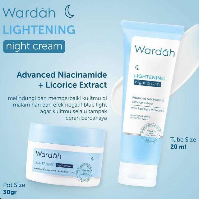 Wardah Lightening Night Cream/ Light+ by Wardah Hydrashot