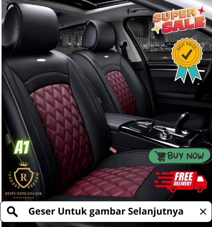 sarung jok mobil calya sigra brv mobilio avanza xenia ertiga xl7 dll full set 3 baris Harga 788,000 rupiah*Gratis Ongkir