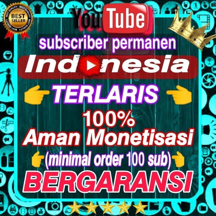 subscriber youtube Indonesia permanen bergaransi Harga 17,500 rupiah*Gratis Ongkir