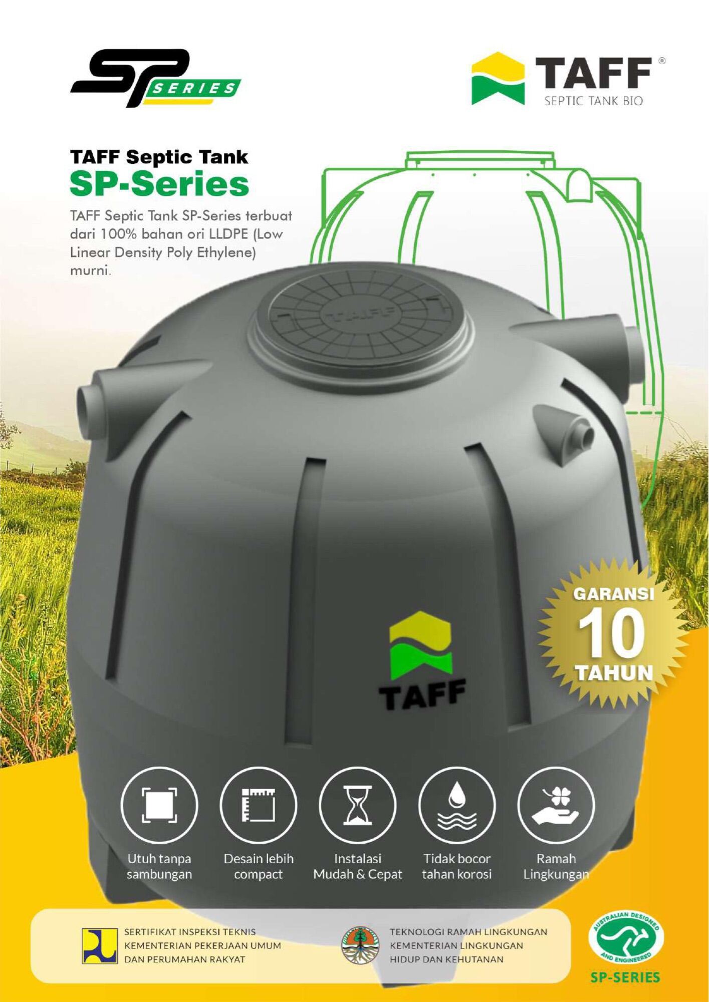 Septic Tank Bio Taff Tanki Septik Taff Sp Series Original Berkualitas