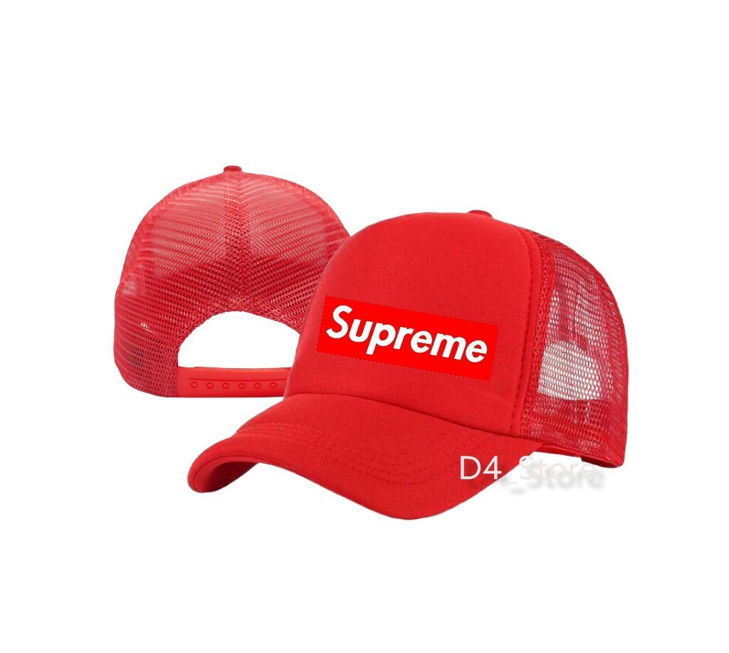 red supreme snapback