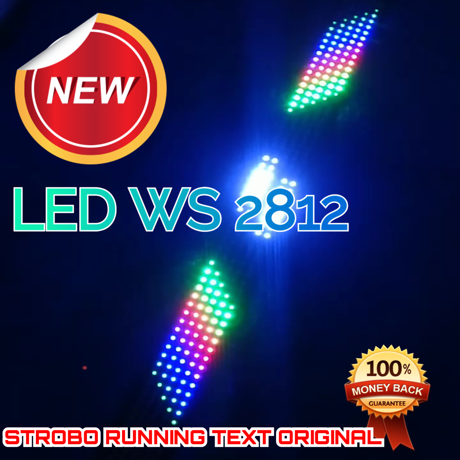 LAMPU STROBO MENGGUNAKAN LED WS2812B 5BARIS RUNNING TEXT | Lazada Indonesia