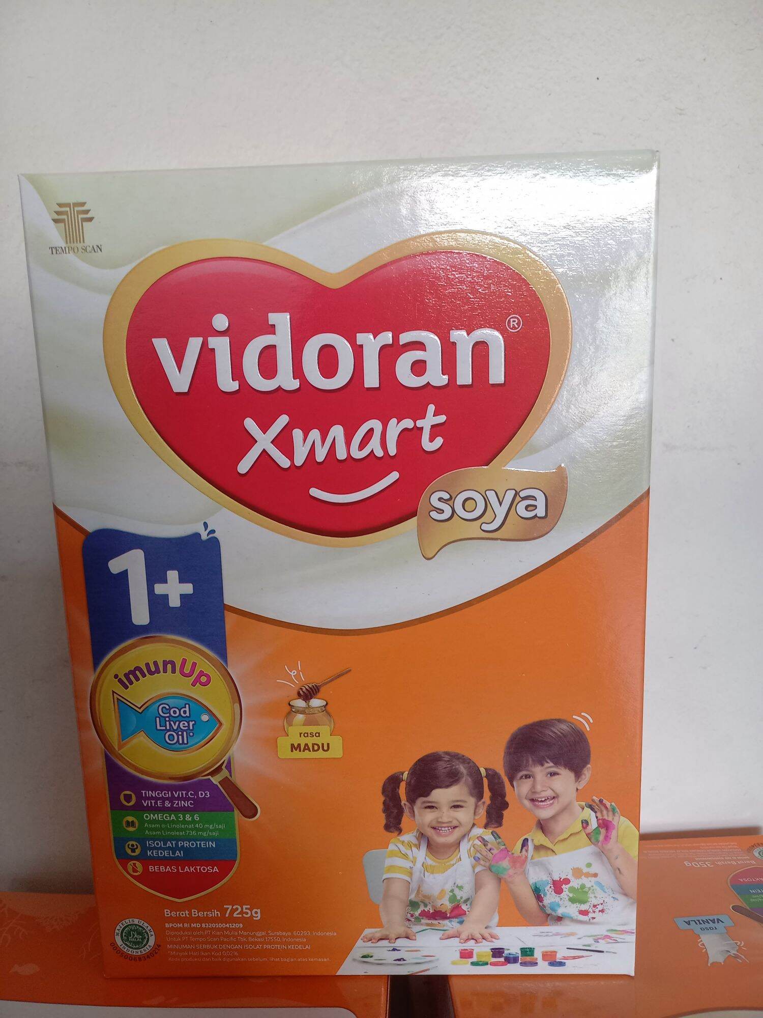 vidoran xmart 1plus soya 725gr Expired Maret 2023 + packing dus