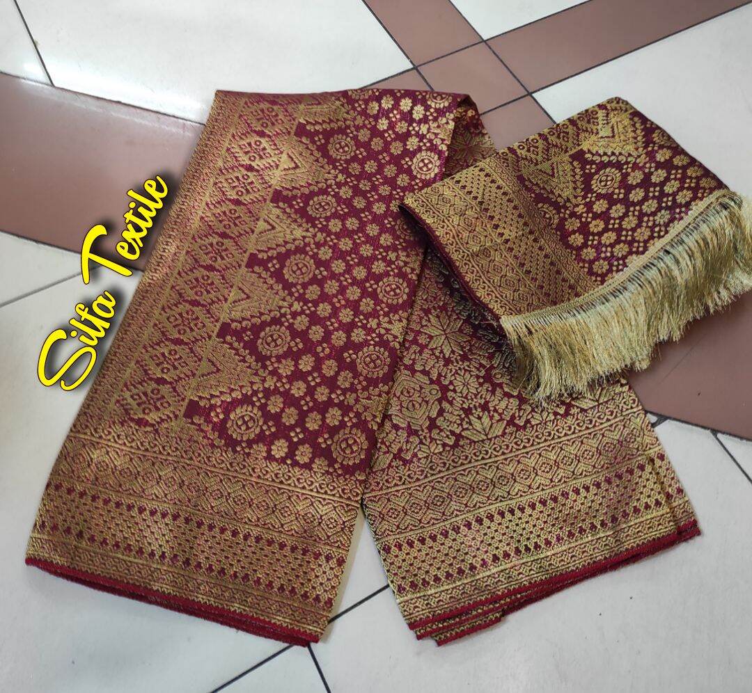 Kain Songket Selendang Tenun Palembang Set Songket Selendang Kain Rok Songket Harga Per Set 