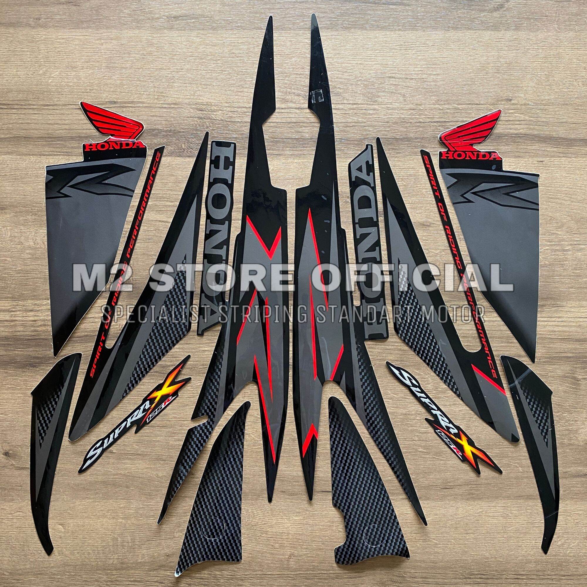 Striping Stripping Honda Supra X R Hitam Full Sticker