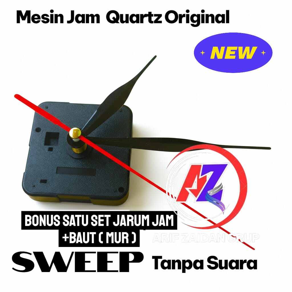 Mesin Jam Dinding Tembok Quartz 3268ST SWEEP MOVEMENT /JALAN halus