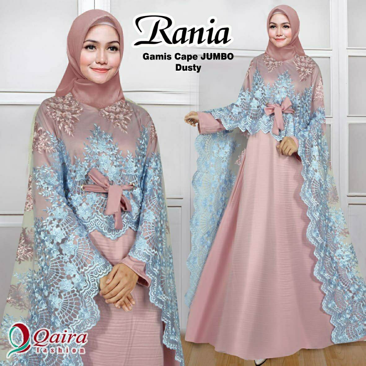 Gamis model cape tile/Baju Muslim Cape Rania Lazada Indonesia