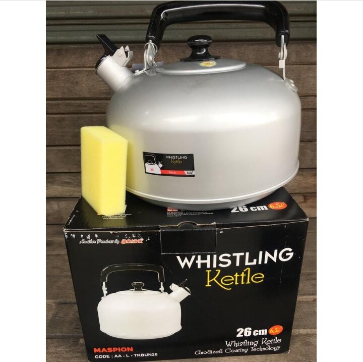 Teko Bunyi Maspion Original 65liter 26cm Ceret Air Teko Siul Whistling Kettle Rebus Air 7798