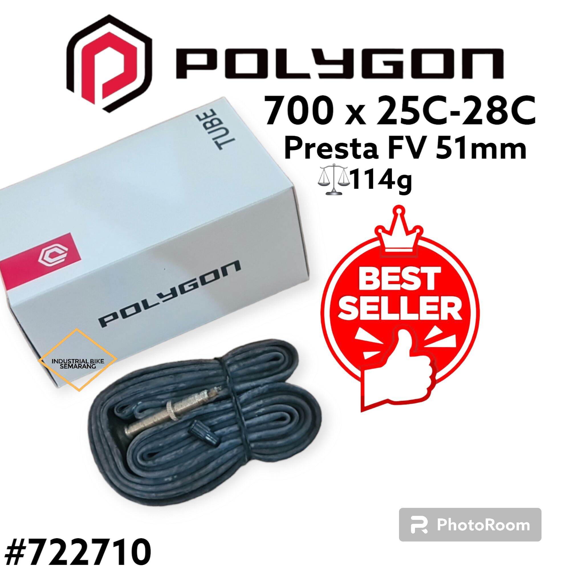 POLYGON (( TUBE 700x25c-28c FV51 )) Ban Dalam 700 c x 25c 28c Tube