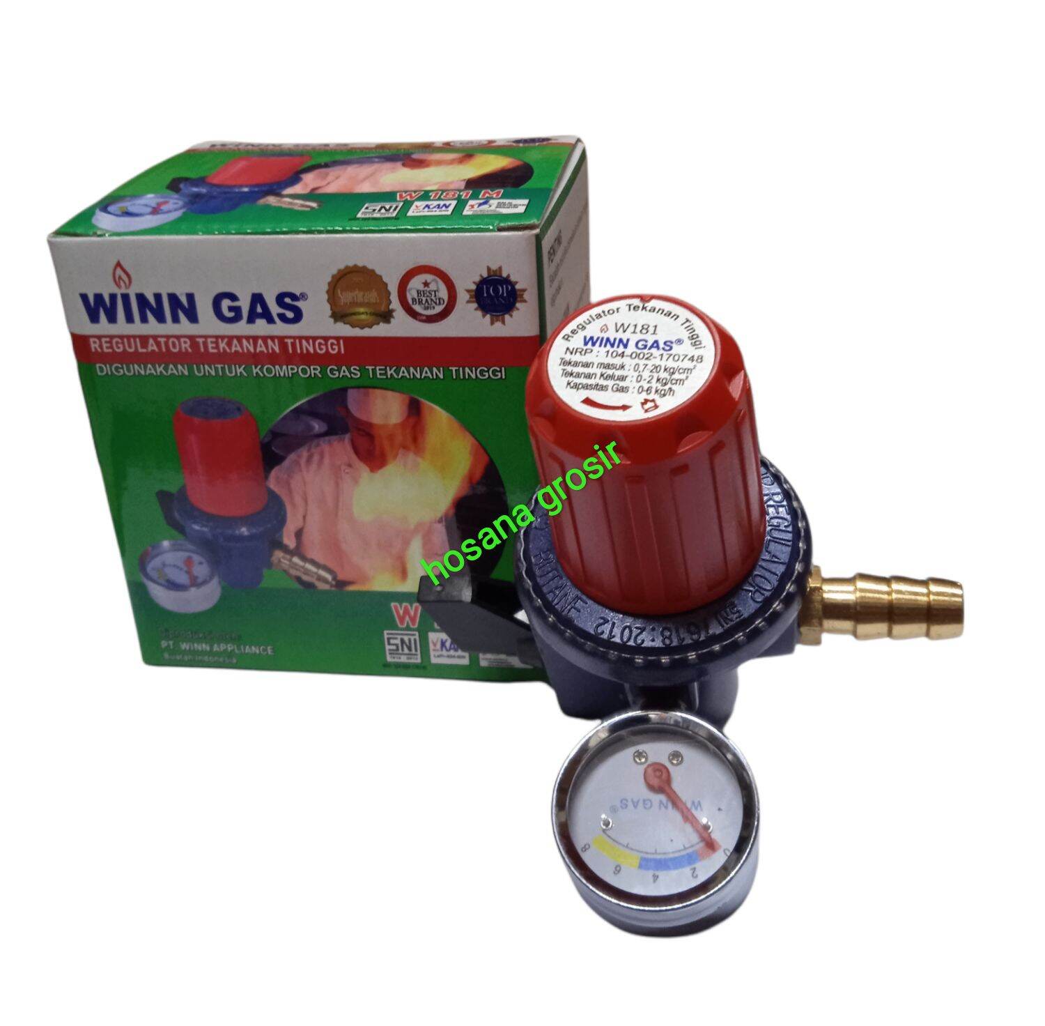 REGULATOR GAS WIN TEKANAN TINGGI METER / REGULATOR WIN 181M / KEPALA