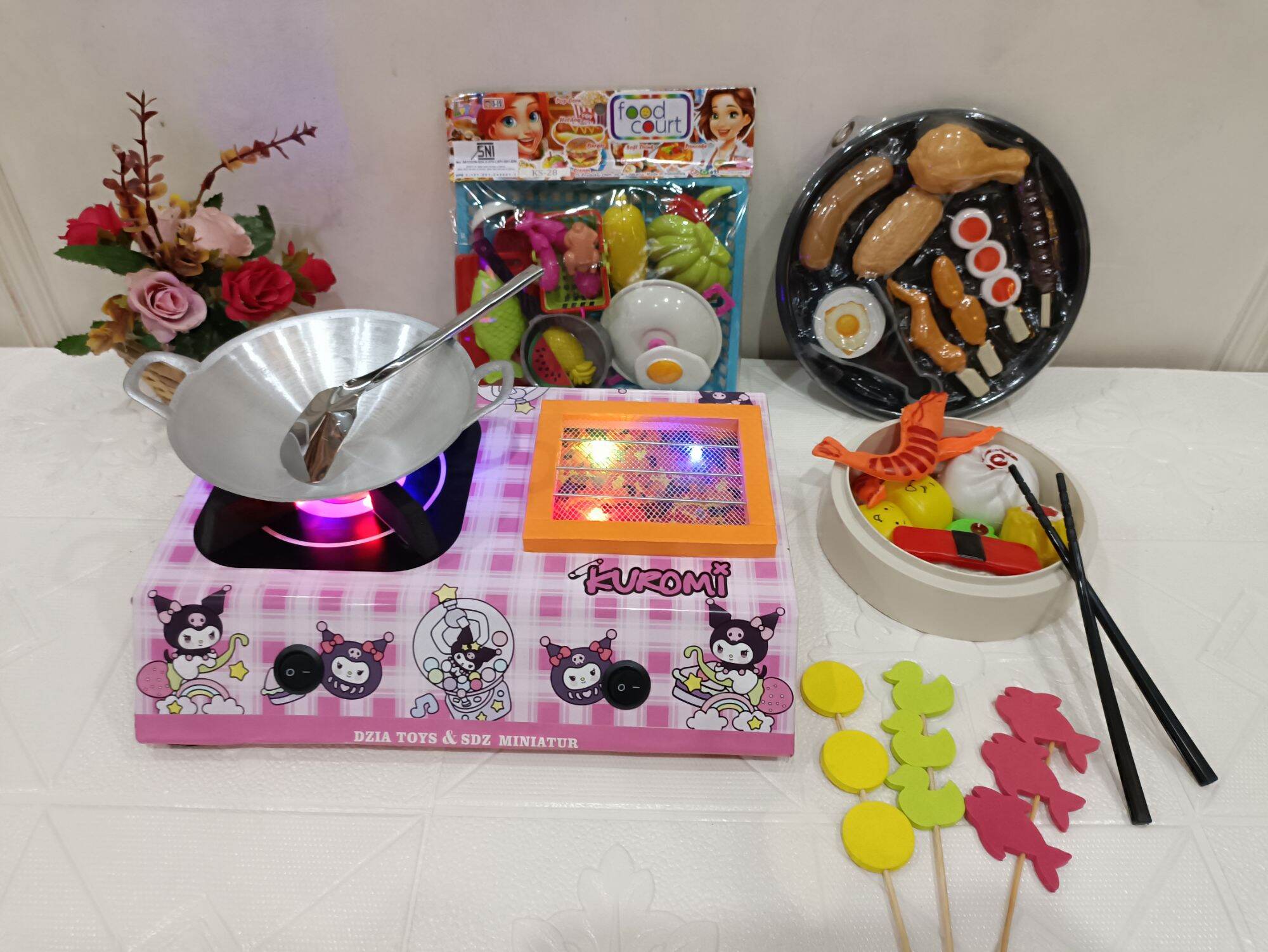 mainan kompor anak anak LED ygbisa di cas dn nyala.#mainan#anak#