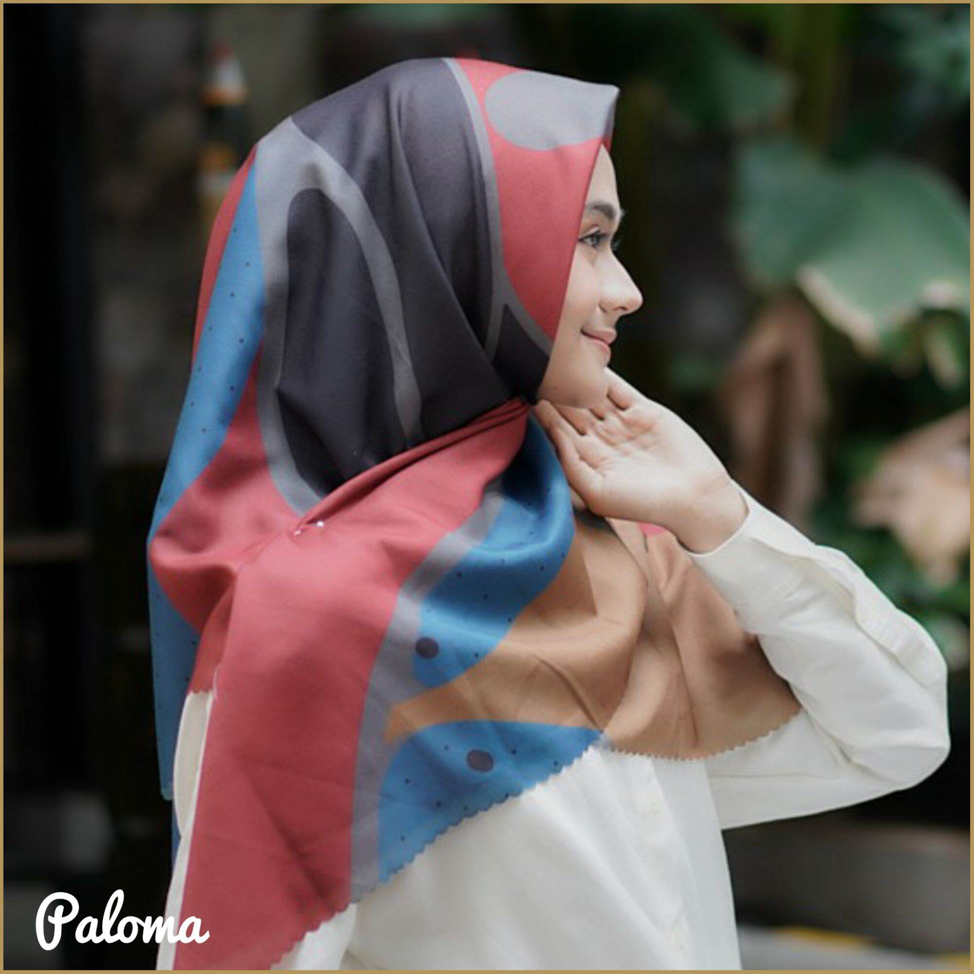 Jilbab Segiempat Motif Terbaru 2023 Kerudung Segi Empat Mewah Hijab ...