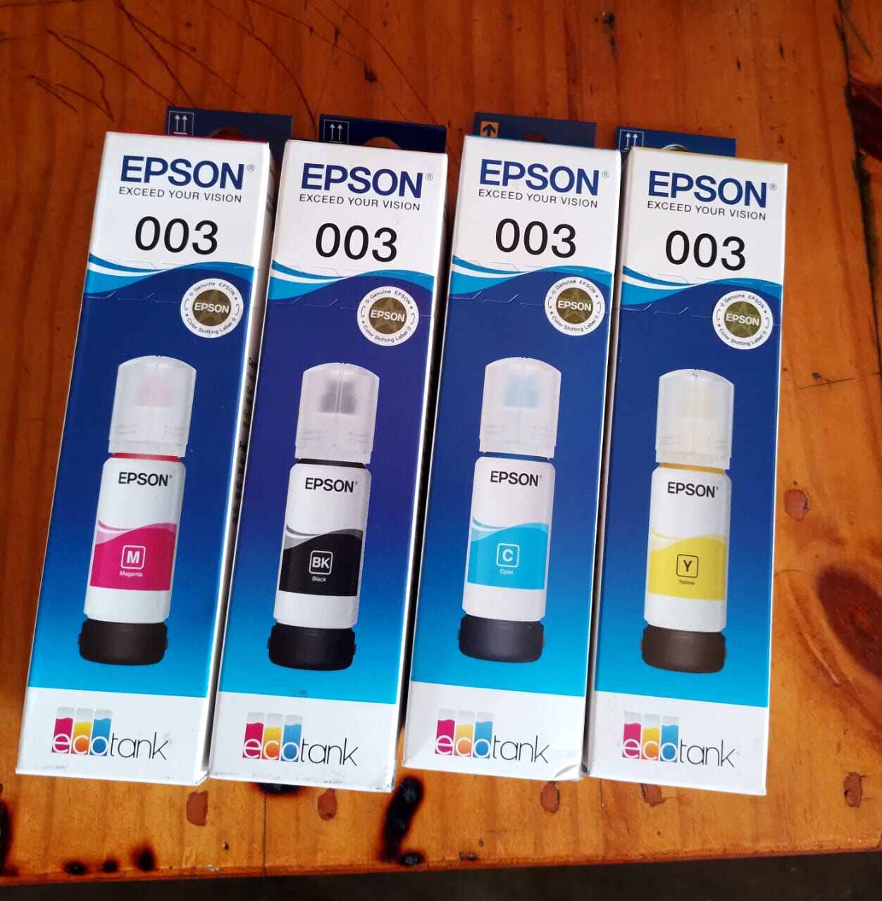 1set tinta botol printer Epson original 003 L1110 L3100 L3110 Harga 124,000 rupiah*Gratis Ongkir