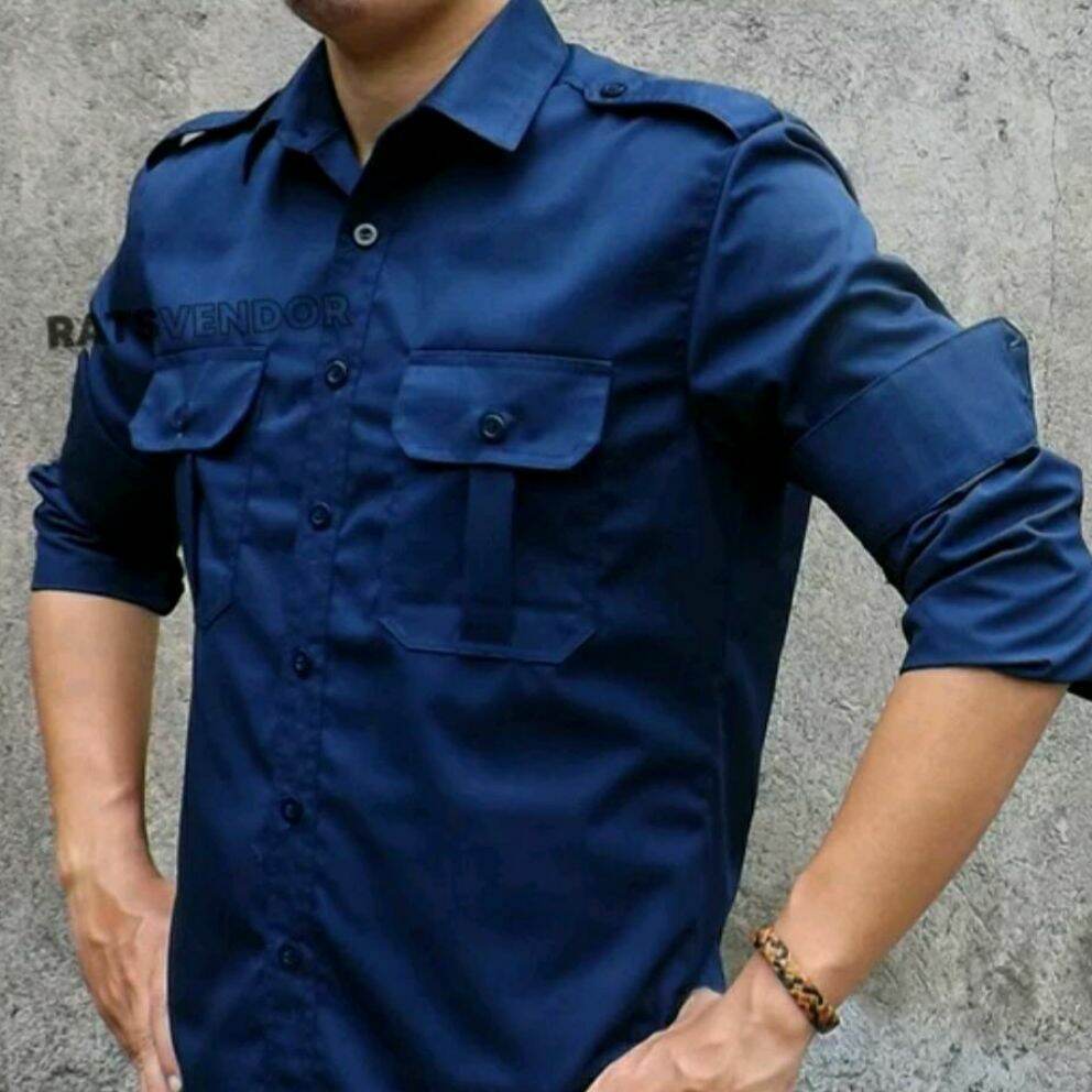 Kemeja Lengan Panjang Devira Cream