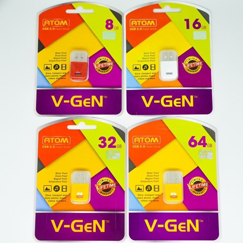 Usb Flashdisk V-Gen Atom Waterproof 8GB / 16GB / 32GB / 64GB Original Vgen / Flashdisk V gen Atom Harga 49,900 rupiah*Gratis Ongkir