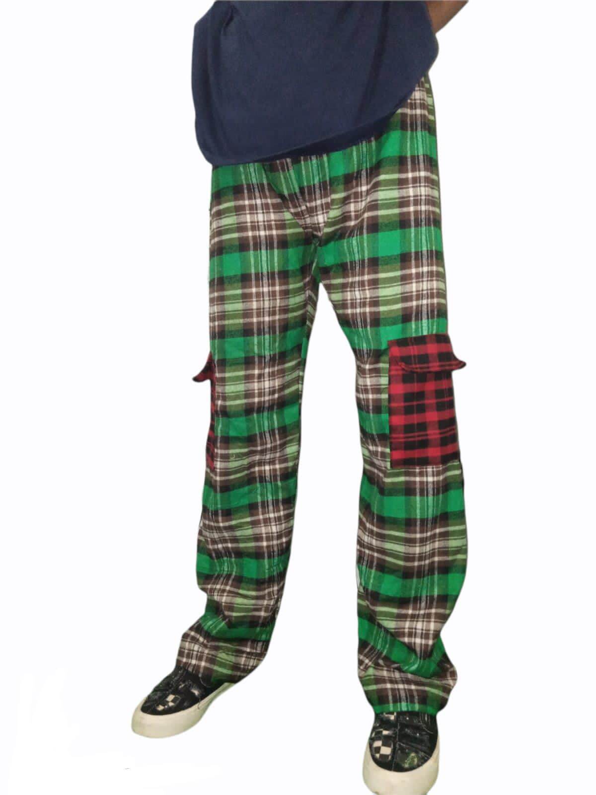 Tartan Pants Green Red Cargo | Lazada 