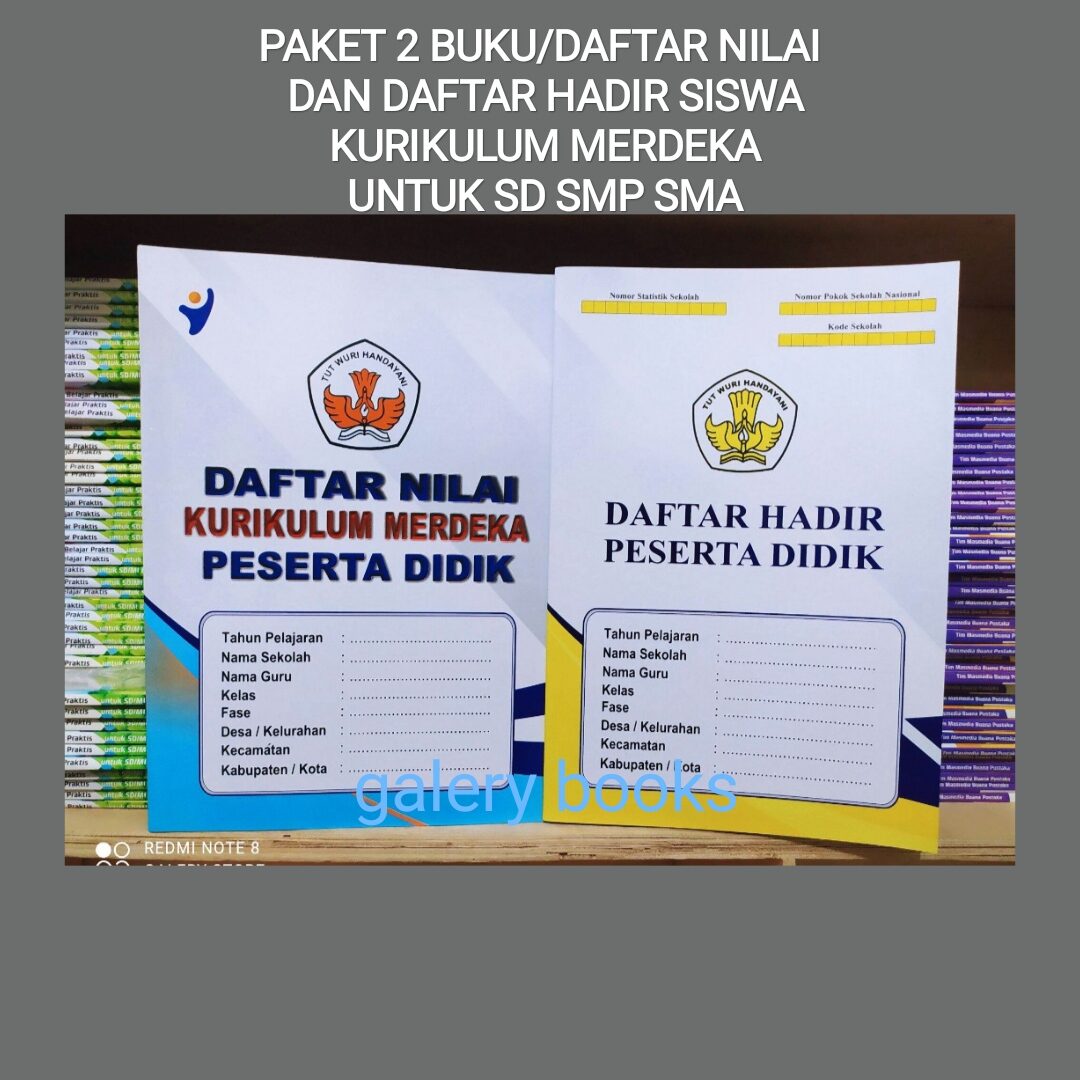 Paket 2 Buku Daftar Nilai dan Daftar Hadir Siswa Kurikulum Merdeka ...