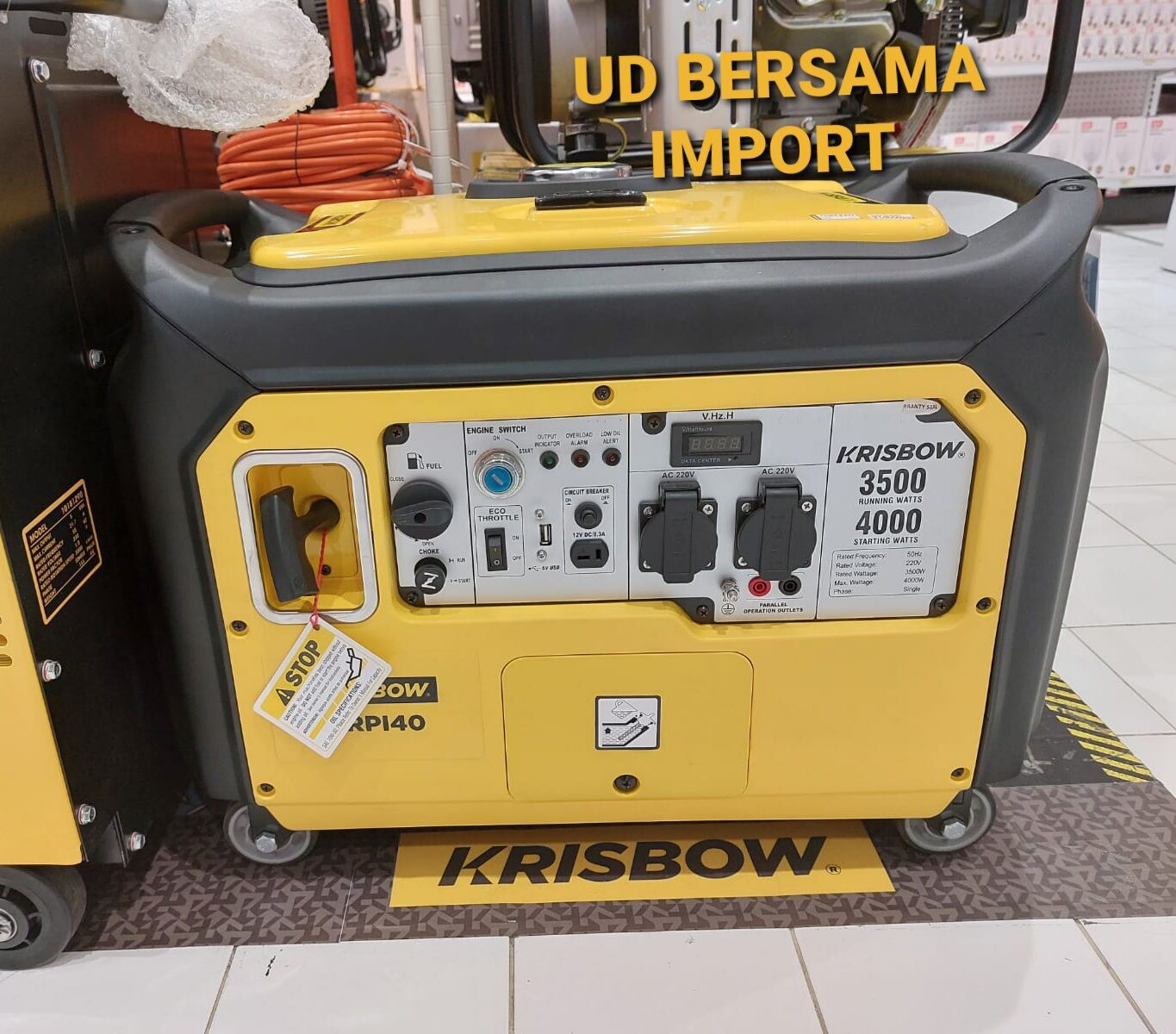 genset inverter bensin krisbow 4000w 1ph silent generator ORIGINAL