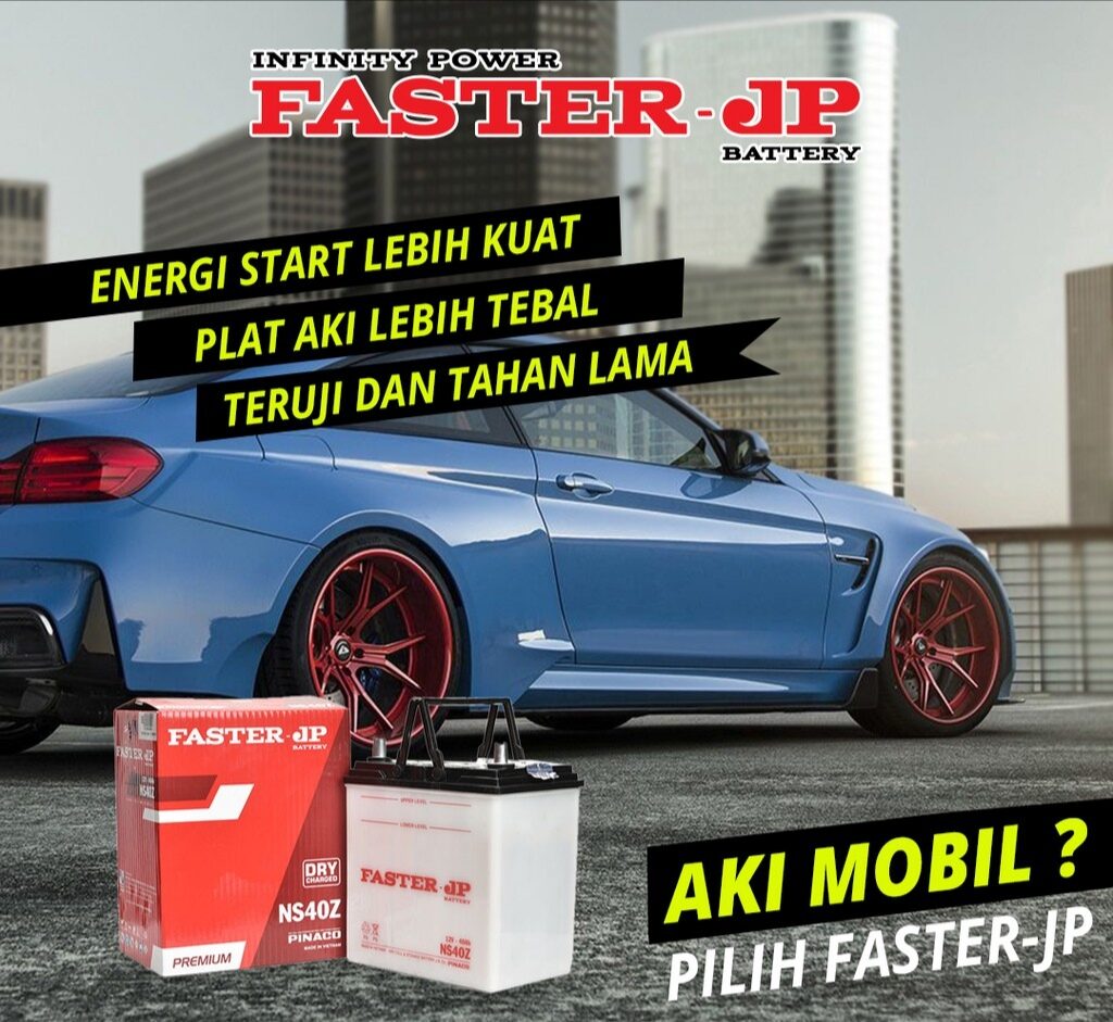 Aki mobil Aki Basah Faster JP Basah 12 Volt 40 Ampere | Lazada Indonesia
