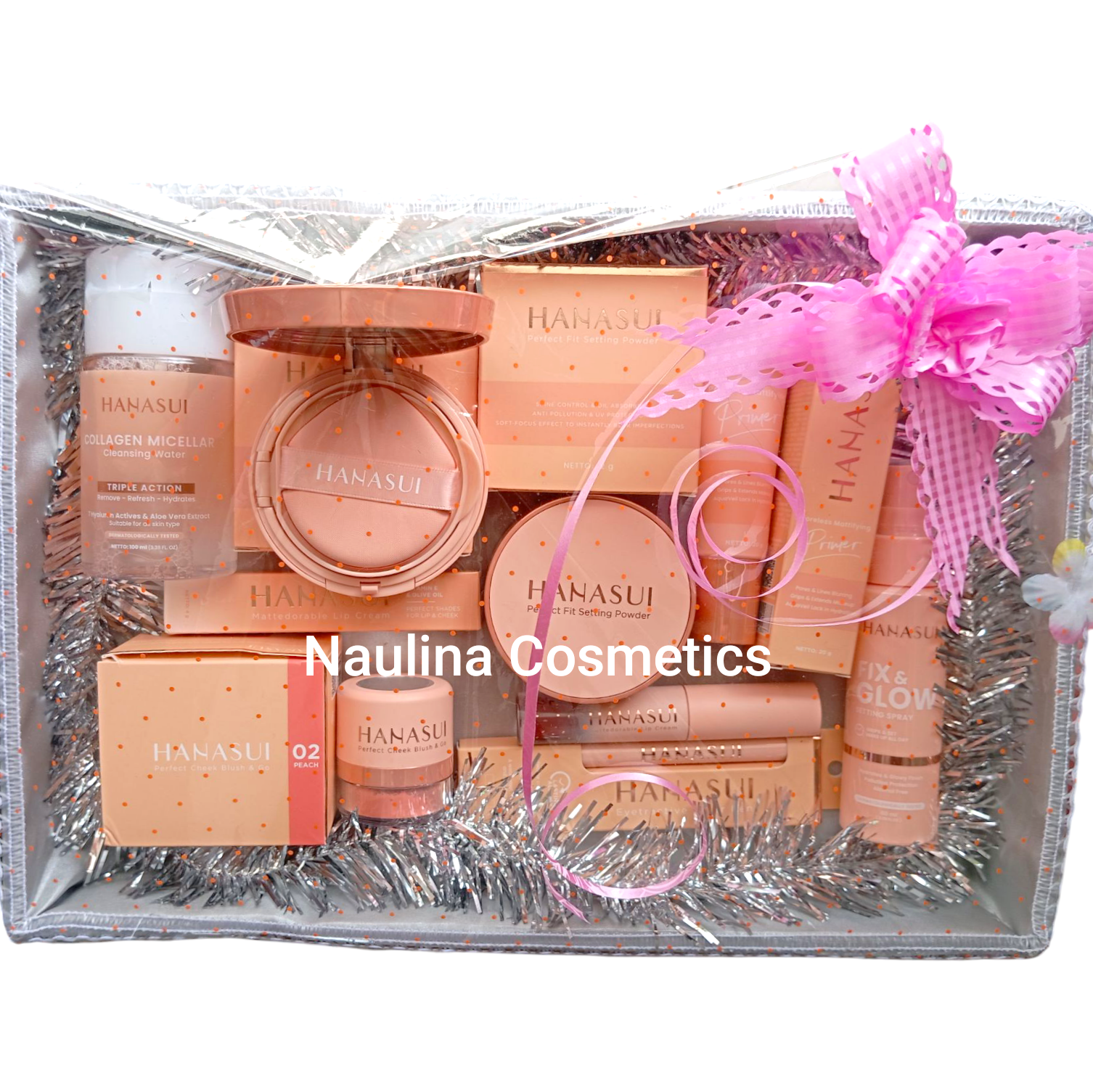 Paket Hanasui Box Seserahan Skincare dan Make Up Lengkap/Gratis Box