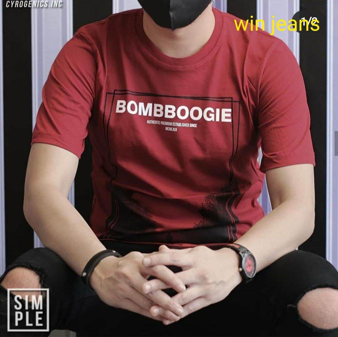 Kaos BOMBBOOGIE Pria Marun Autentik | Lazada Indonesia