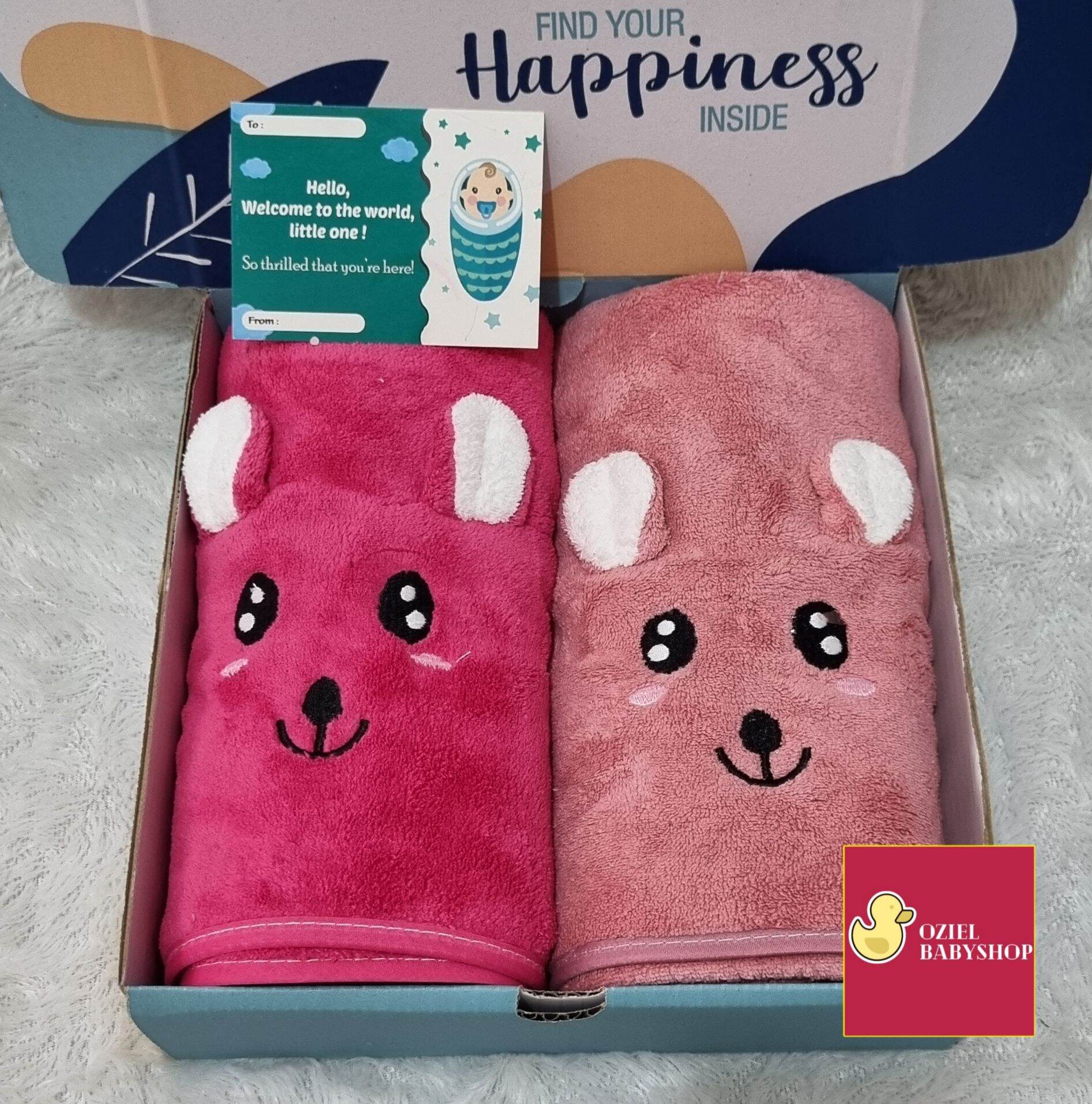 Kado Bayi Hampers Baby Set Selimut dan Handuk Bayi 3D - Kado Bayi - Hampers Bayi Perempuan dan Laki Laki