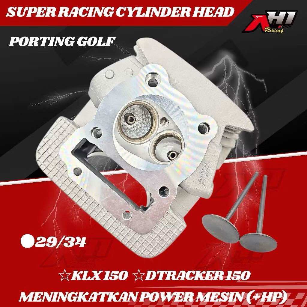 CYLINDER BLOK HEAD KLX 150 DTRACKER 150 KLX150 AH1 RACING PORTING CNC GOLF Harga 1,500,000 rupiah*Gratis Ongkir
