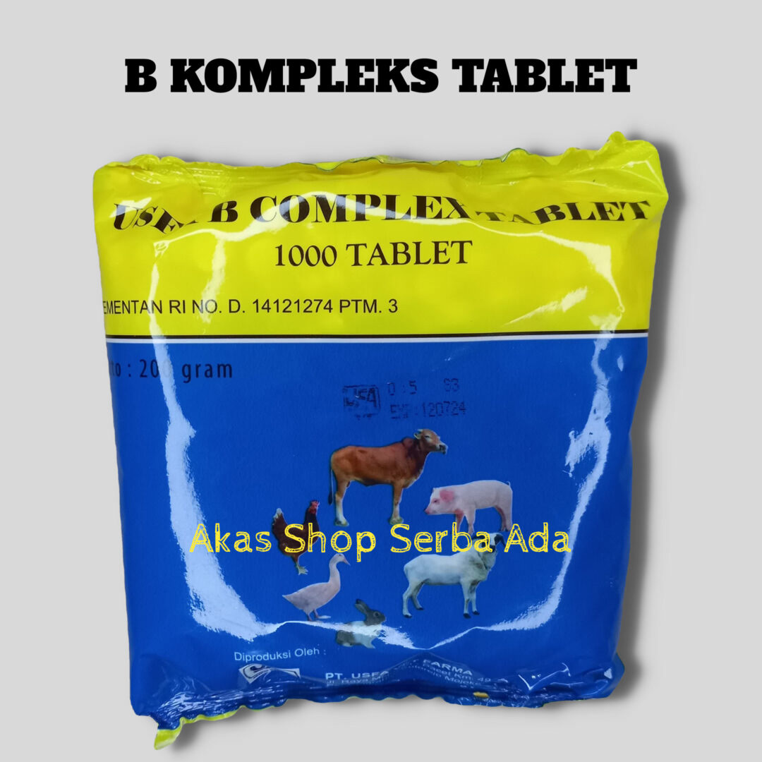 Vitamin B Komplek Complex Kompleks USFA 1000 Tablet Butir Ayam Babi ...